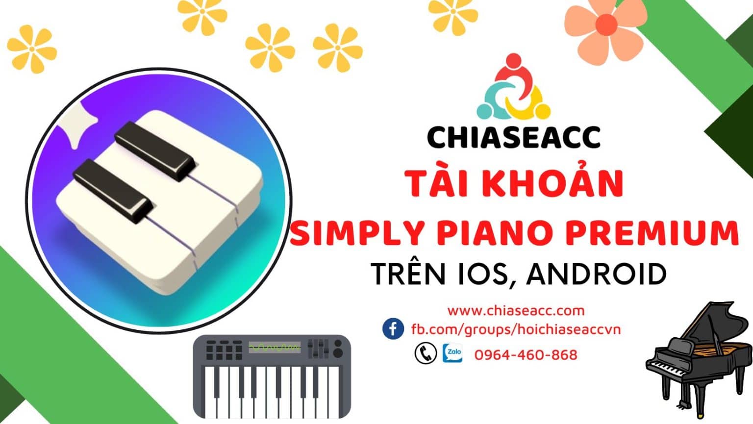 Tài khoản Simply Piano Premium giá rẻ trên IOS và Android