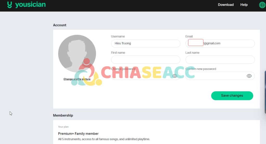 Tài khoản Yousician Premium mở khóa Full tính năng giá